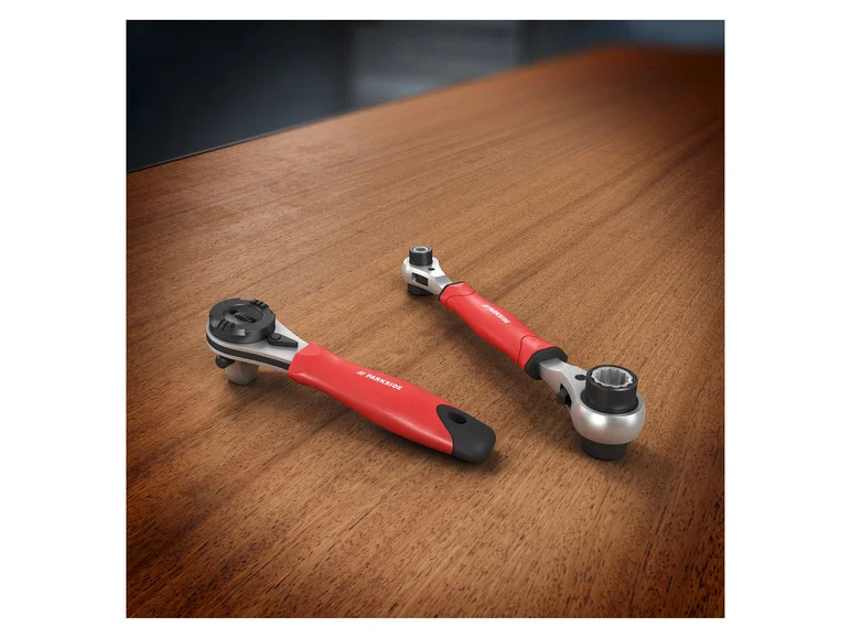 PARKSIDE® Clé multi-cliquet ou cliquet 8 en 1, poignée bi-matière