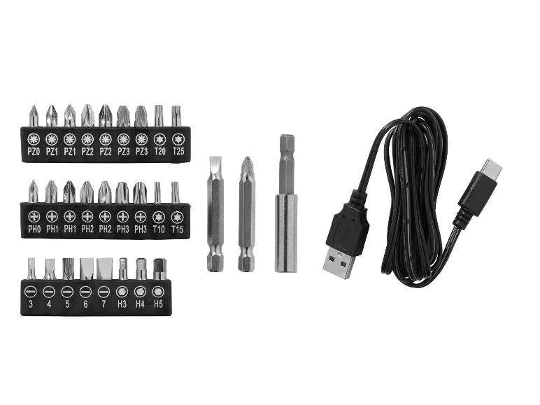 Visseuse sans fil avec embouts interchangeables PAS D7, 4 V