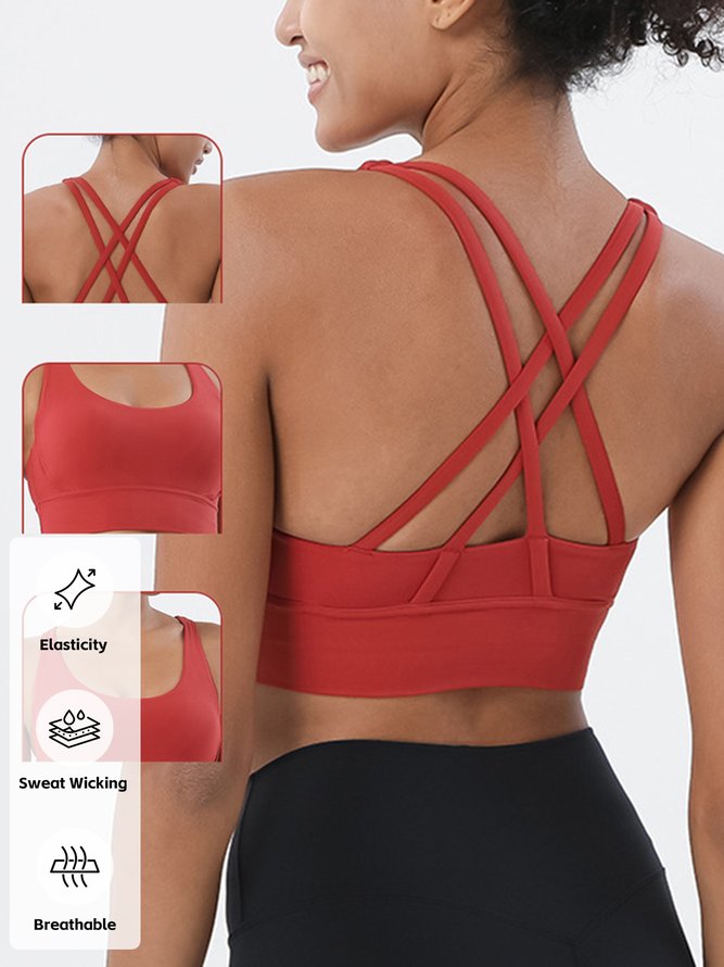 Casual Plain Sports Bra