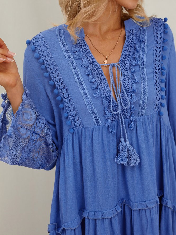 3/4 Sleeve Boho Weaving Dress