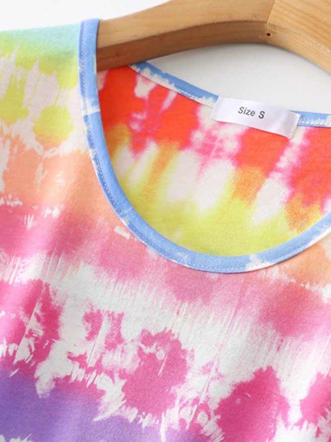 Breathable Comfortable Tie-Dye Loose Casual Nightdress