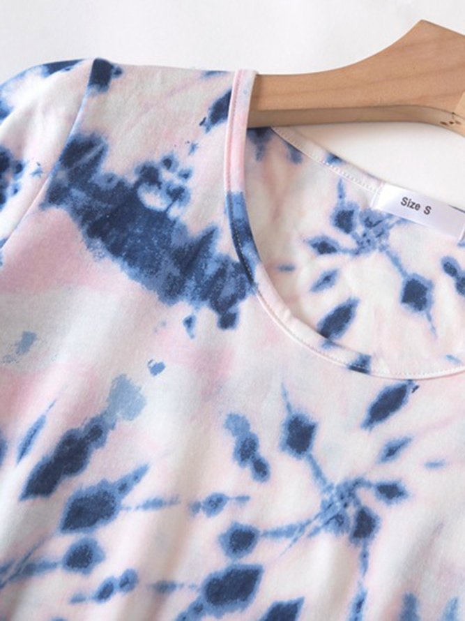Breathable Comfortable Tie-Dye Loose Casual Nightdress