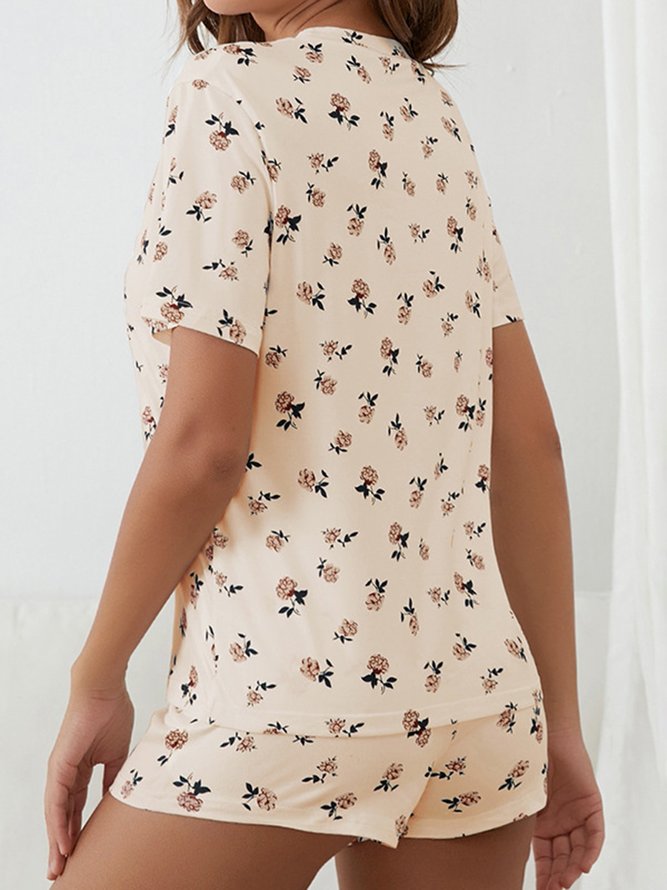 Breathable Relaxed Loose Floral Print Pajama Set