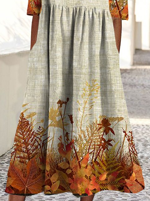 Cowl Neck Casual Cross Neck Midi Dress