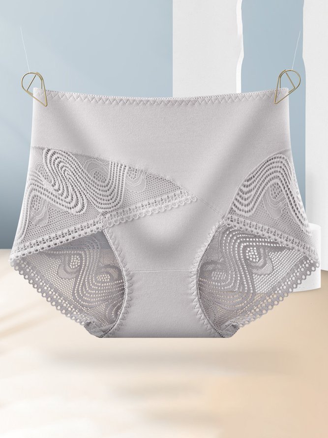 Breathable and Comfortable Lace Cotton High Waist Panties