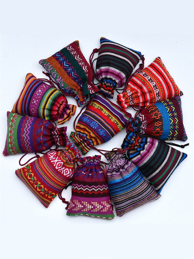 Ethnic Drawstring Storage Bag
