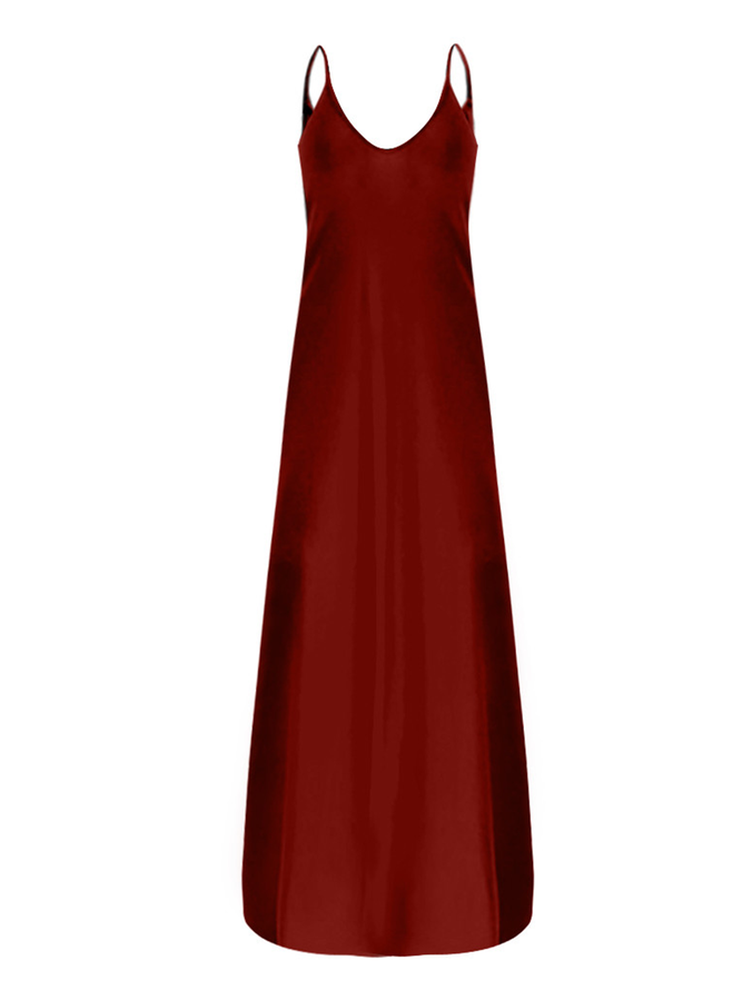 Cotton Loosen Solid Weaving Dress