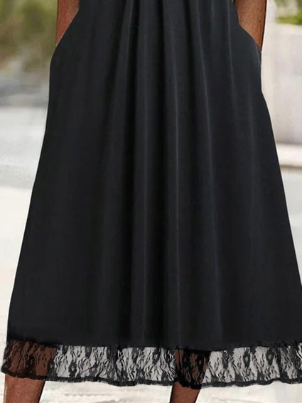 V Neck Casual Regular Fit Dress