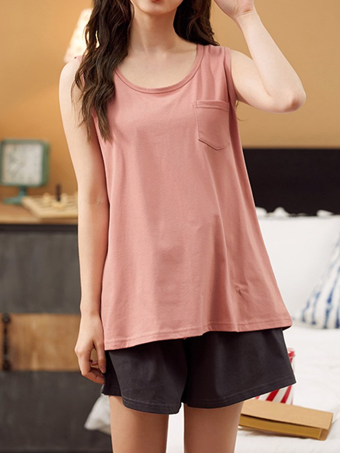 Breathable Comfortable Loose Casual Vest Lounge Set