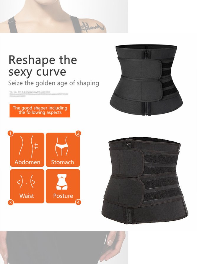 Fitness Sports Protection Velcro Zipper Belt Unisex