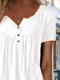 Crew Neck Casual Plain Short Sleeve Knit Midi Dress