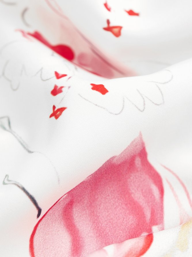 Women's Shift Dress Maxi Dress half Sleeve Floral Print Summer Fall V Neck Casual Dress