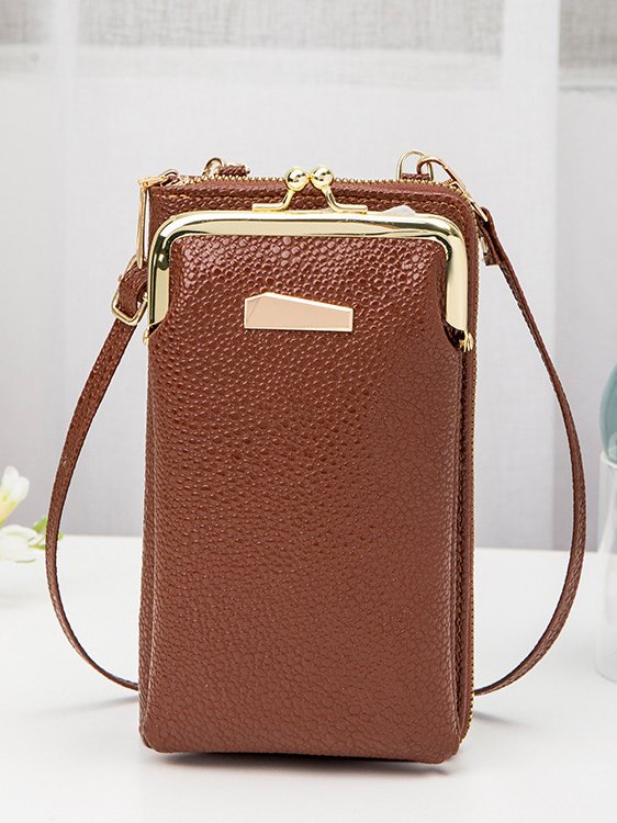 Casual Leather Stitching Coin Purse Messenger Bag Daily Urban Women's Bag