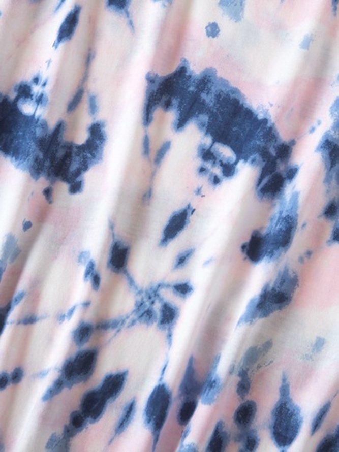 Breathable Comfortable Tie-Dye Loose Casual Nightdress