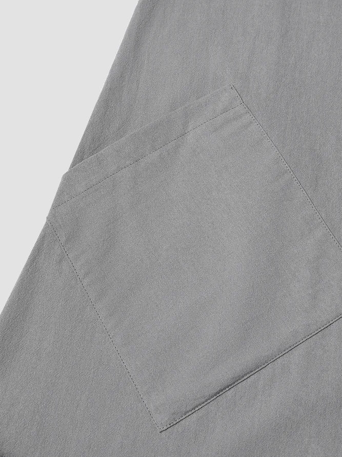 Round Neck Pockets Plain Casual Midi Dress