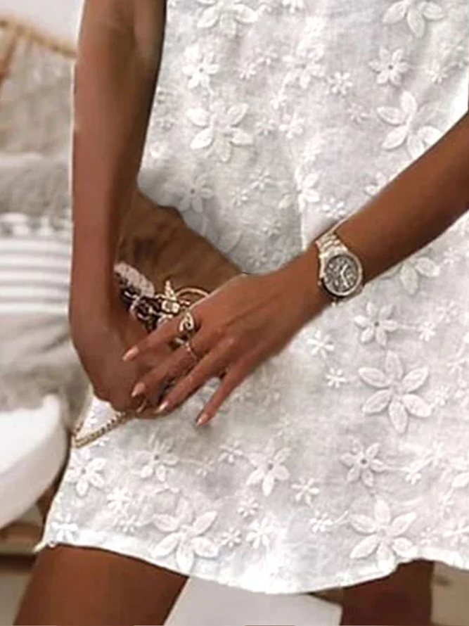 Linen Loose Cotton And Linen Plain Dress