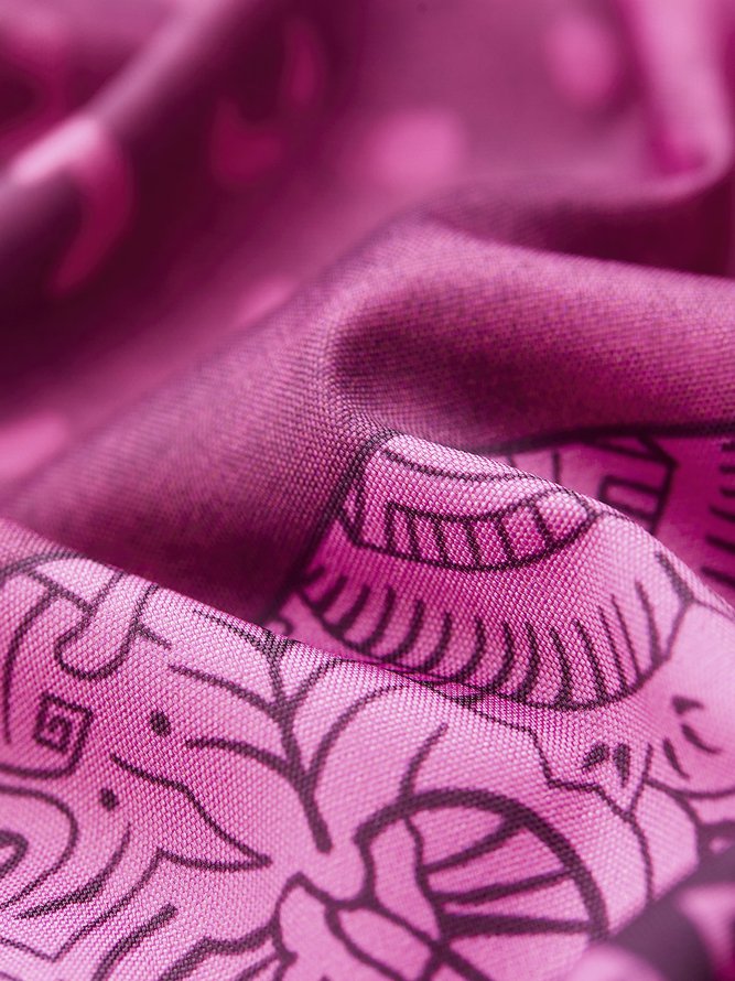 Jacquard V Neck Going Out Cotton Mini Dress