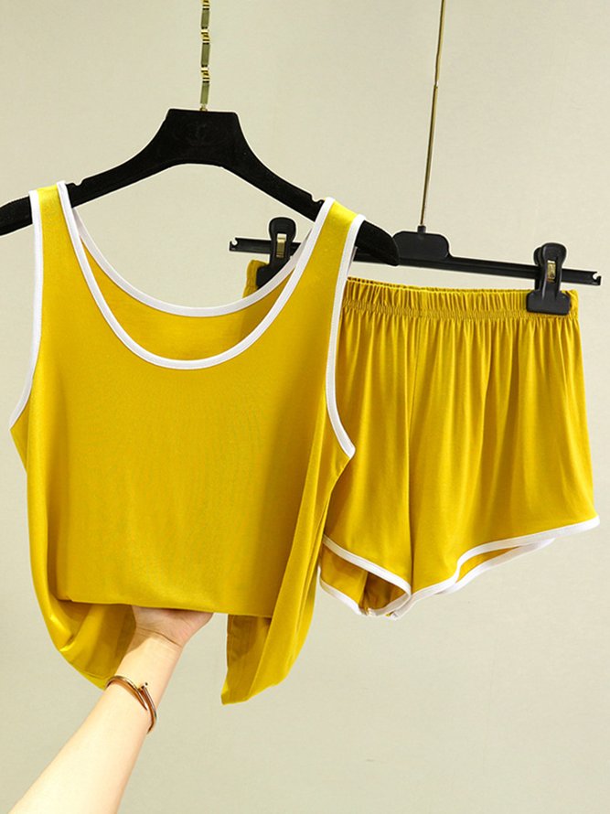 Breathable Comfortable Modal Loose Casual Vest Lounge Set