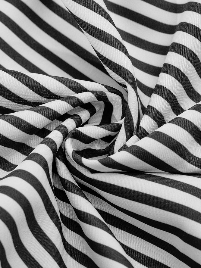 V Neck Colorblock Casual Mini Dresses