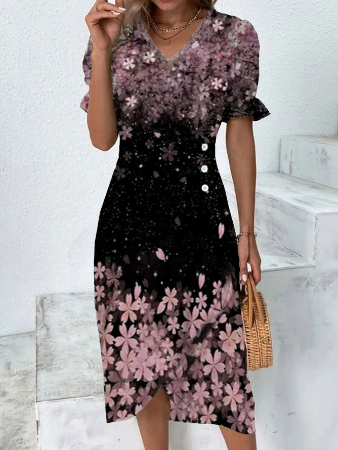 women's floral elegant gown dress