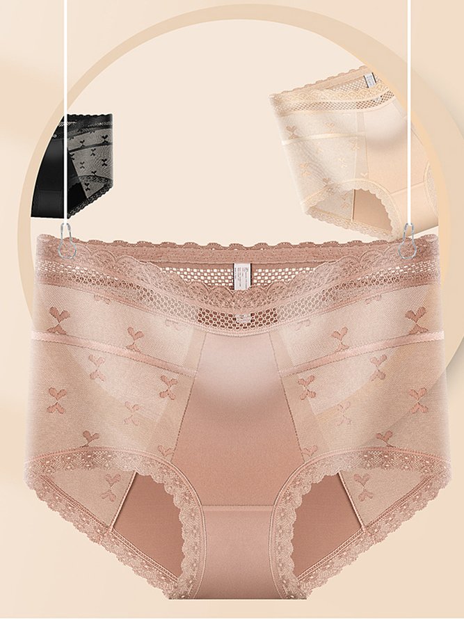 Breathable High Elastic Sexy Exquisite Lace High Waist Panties
