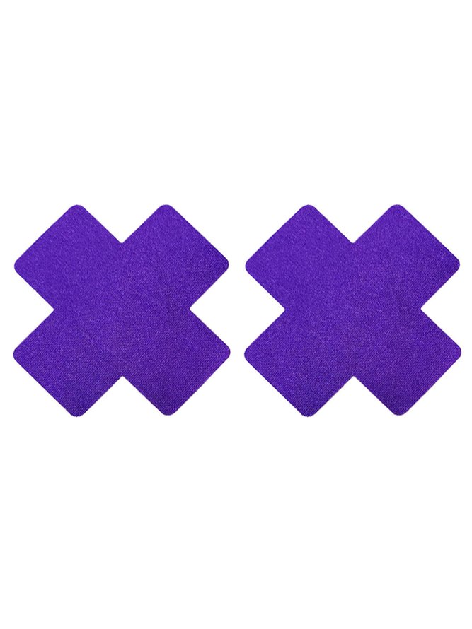 Multicolor Satin Disposable Cross Nipples