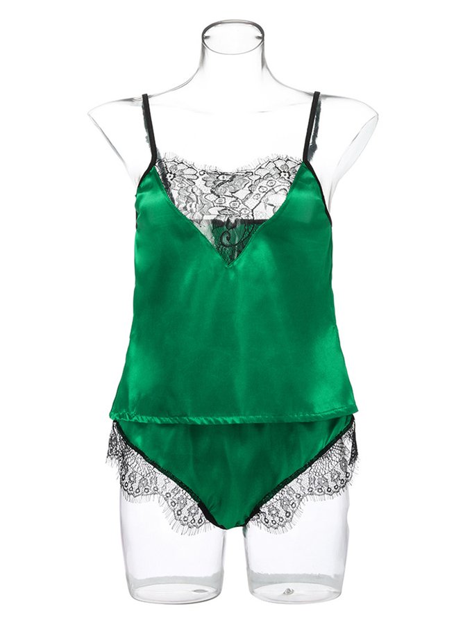 Sexy Lace Camisole Shorts Pajamas Two-Piece Set
