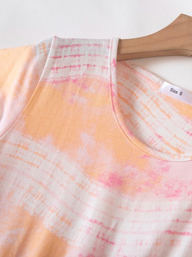 Breathable Comfortable Tie-Dye Loose Casual Nightdress