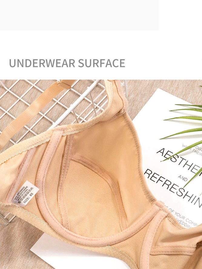 Breathable Plus Size D Cup Wired Bra