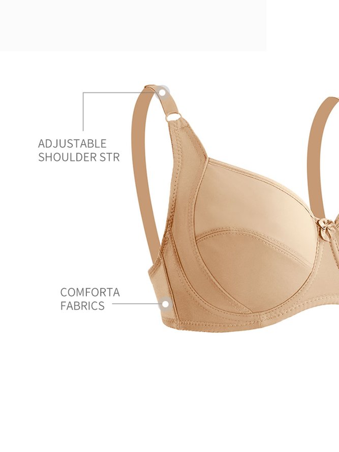 Breathable Plus Size D Cup Wired Bra