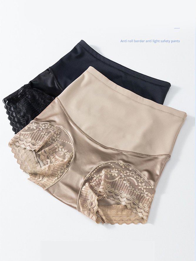 Sexy Lace Breathable Stretch Tummy Control High Waist Briefs