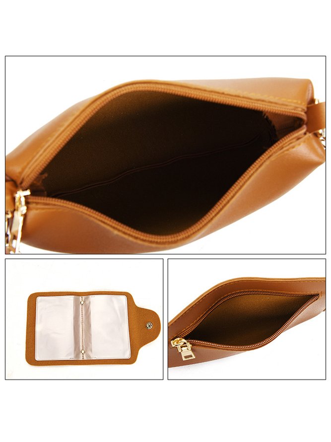 Casual Leather Handbag Set Business Ladies Bag