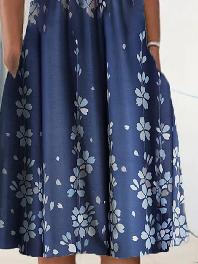 Loosen Vacation Short Sleeve Knit Dress