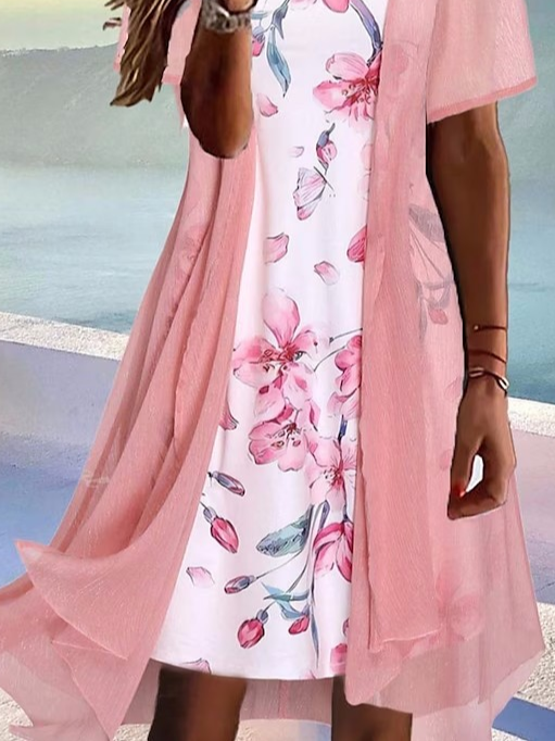 Floral Spaghetti Casual Loose Two-Piece Set