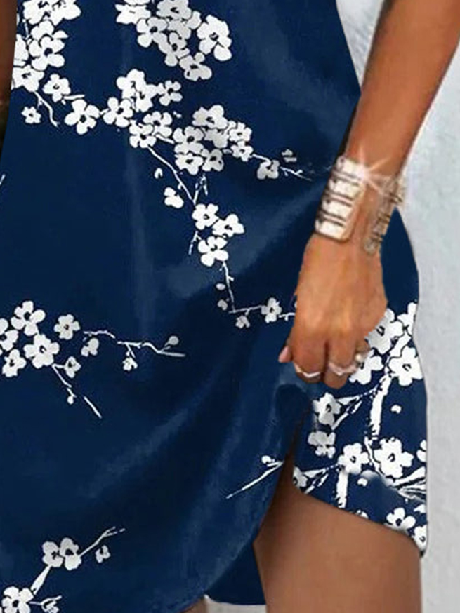 Elegant Cold Shoulder Floral Regular Fit Dress