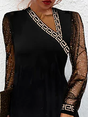 Asymmetrical Collar Casual Loose Plain Dress