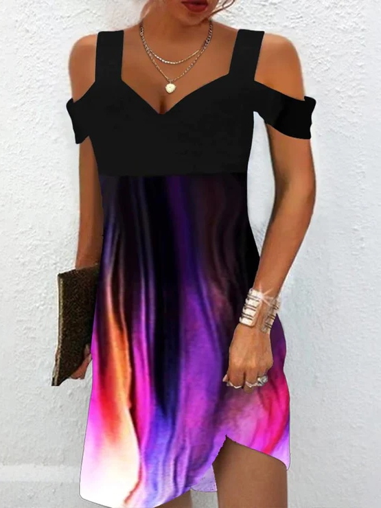 Loose Casual Ombre Spaghetti Dress