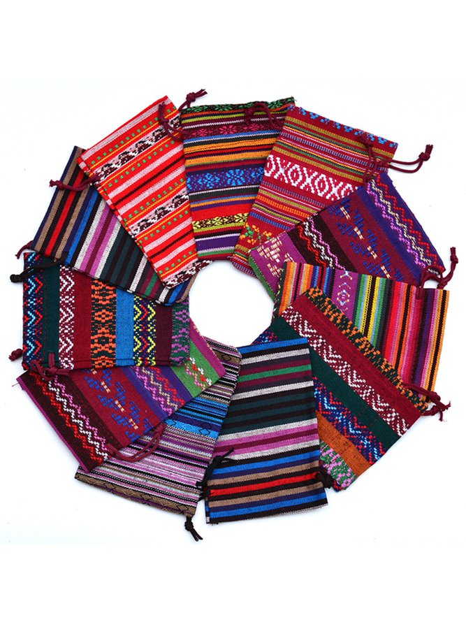 Ethnic Drawstring Storage Bag