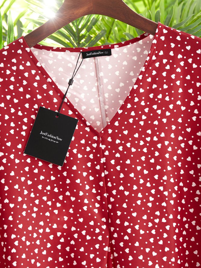 V Neck Casual Weaving Dress