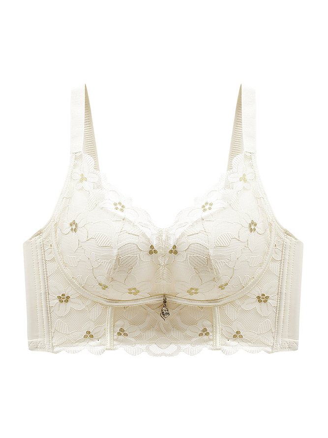 Sexy Lace Push Up Wireless Bra Plus Size