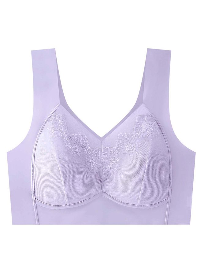 No Trace Breathable Lace Casual V Neck Bra & Bralette