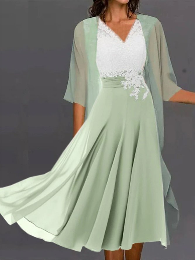 Wrap Elegant Regular Fit Two-Piece Set