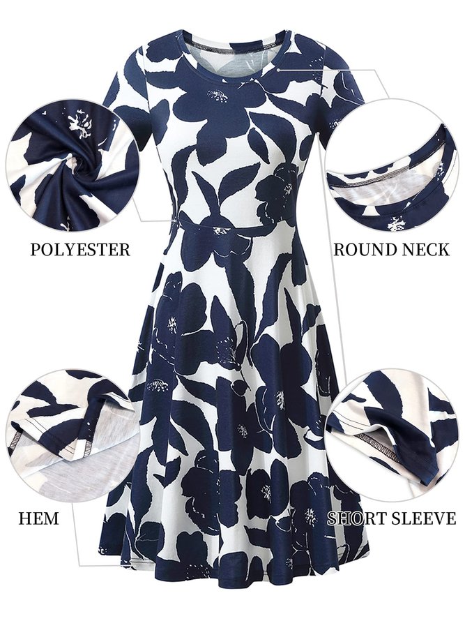 Regular Fit Elegant Floral Dress