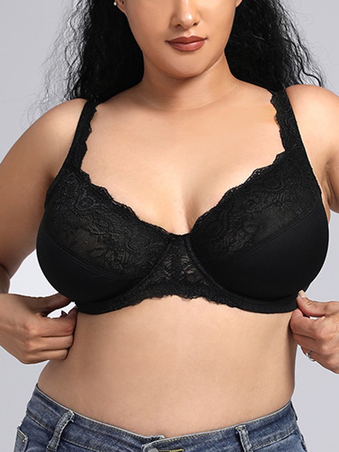 Floral Lace Thin Cup Underwired Bra
