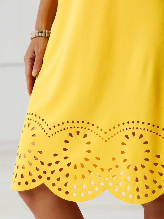 Casual Regular Fit Short Sleeve Knit Dress