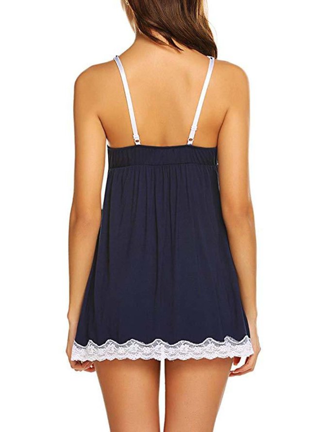 Lace Loose V Neck Nightdress