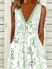 Cotton-Blend Floral Dress