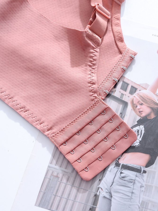 Underwireless Lace Floral Bra Plus Size Full Coverage Adjustable Massage Bra