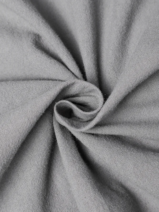 Round Neck Pockets Plain Casual Midi Dress