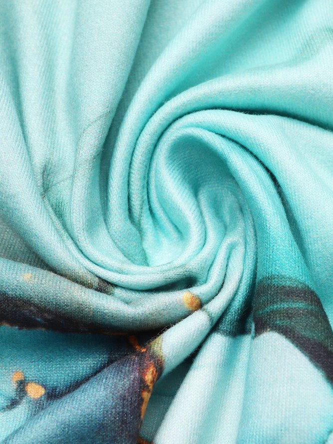 2PCS V Neck Gradient Vacation Sleeveless Dress with Cardigan